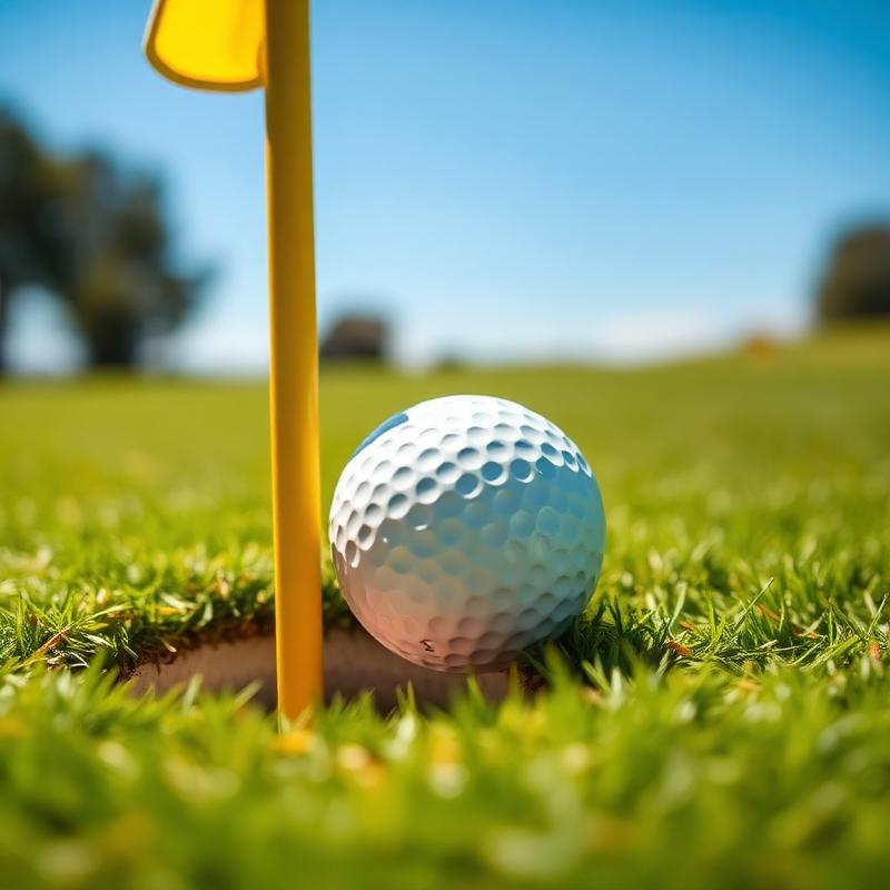 Golfball am Loch